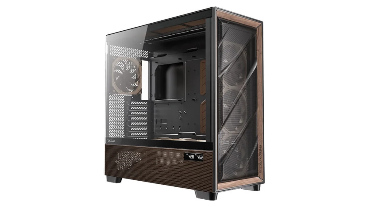Kabinett med store vifter som eksempel på stille custom PC