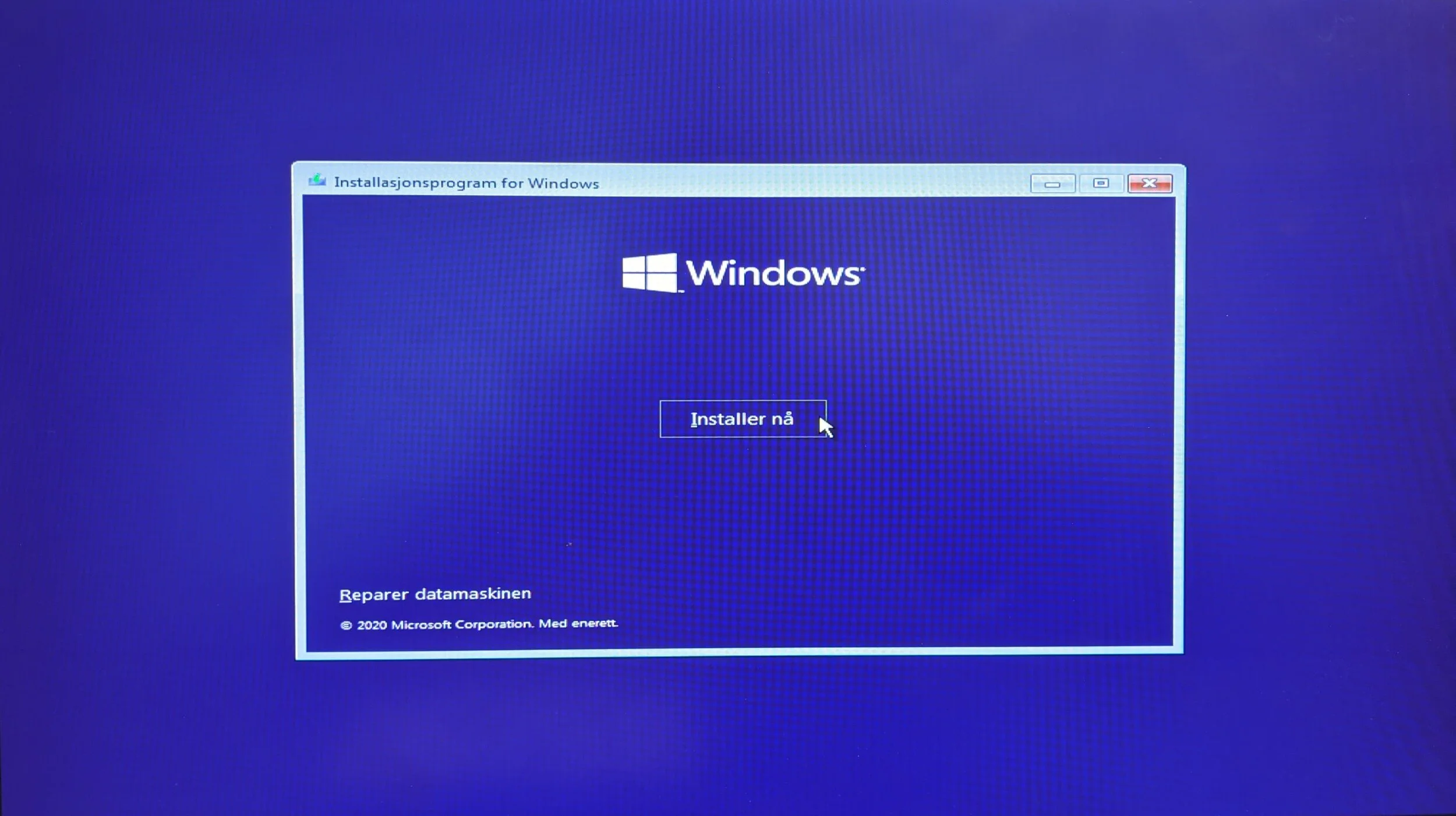 Windows 11 installasjon på PC